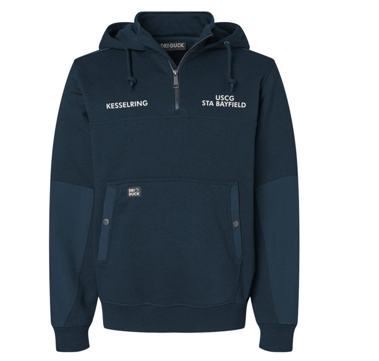 Station Bayfield - DRI DUCK Men's Mission Quarter-Zip Hooded Pullover - 7349