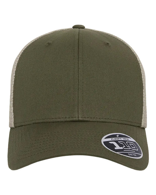Olive Tan Flexfit Snapback Trucker